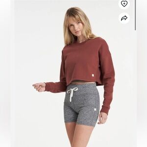 Vuori Restore Crop Crew Pullover Women’s Large Soft Cozy Comfort Cedar VW259